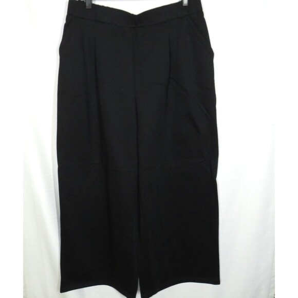 Halara Black Wide Leg Heavy Fleece Pull On Sweat Pants Size XL PETITE - Picture 5 of 9